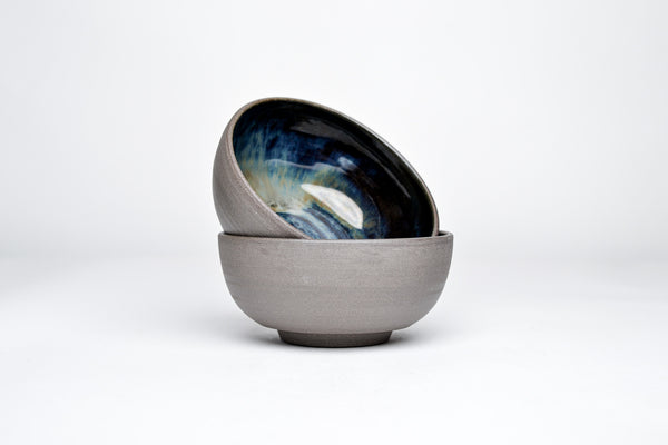 Simple bowl, gray&blue - 230ml
