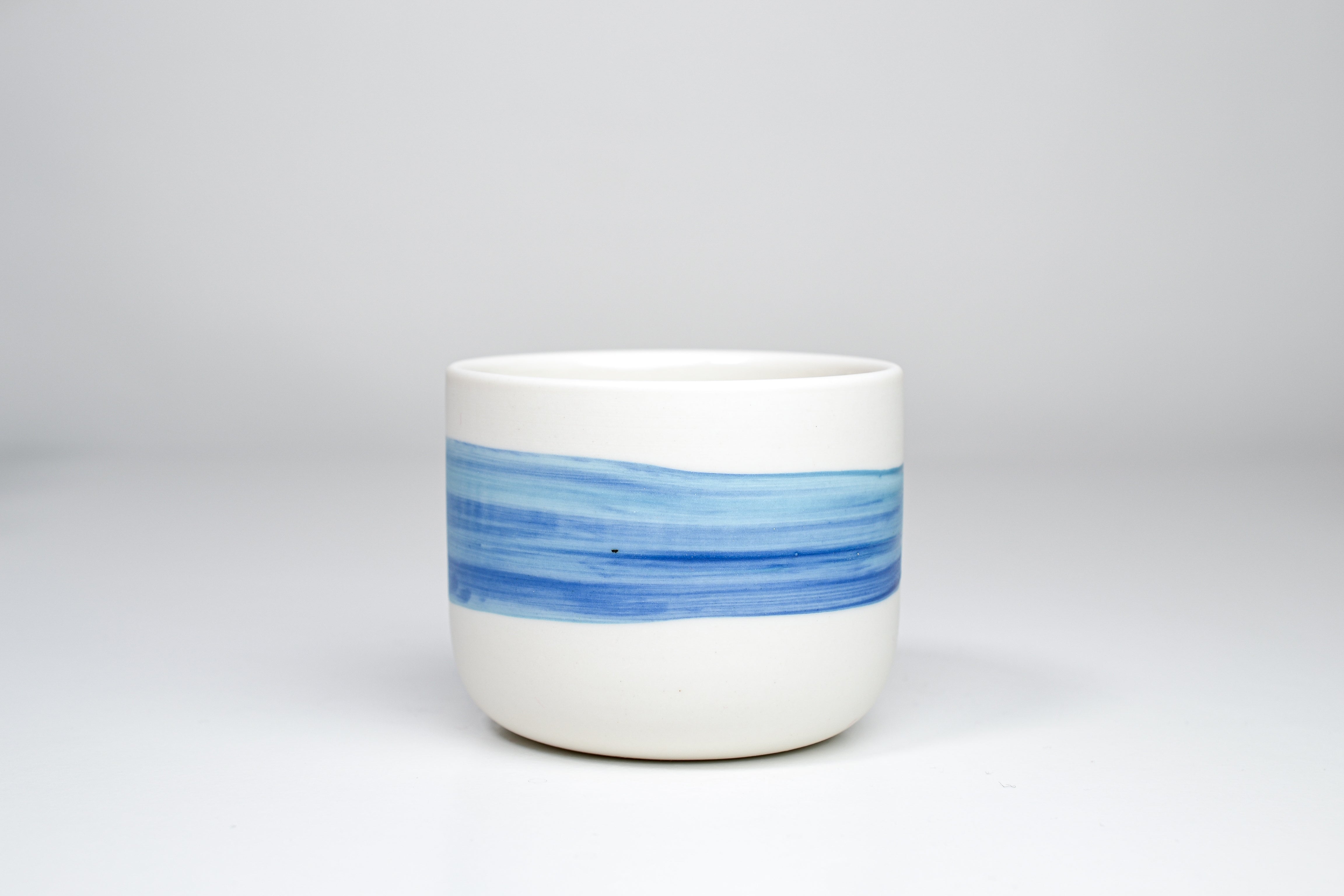 Simple cup, blue line, 200ml