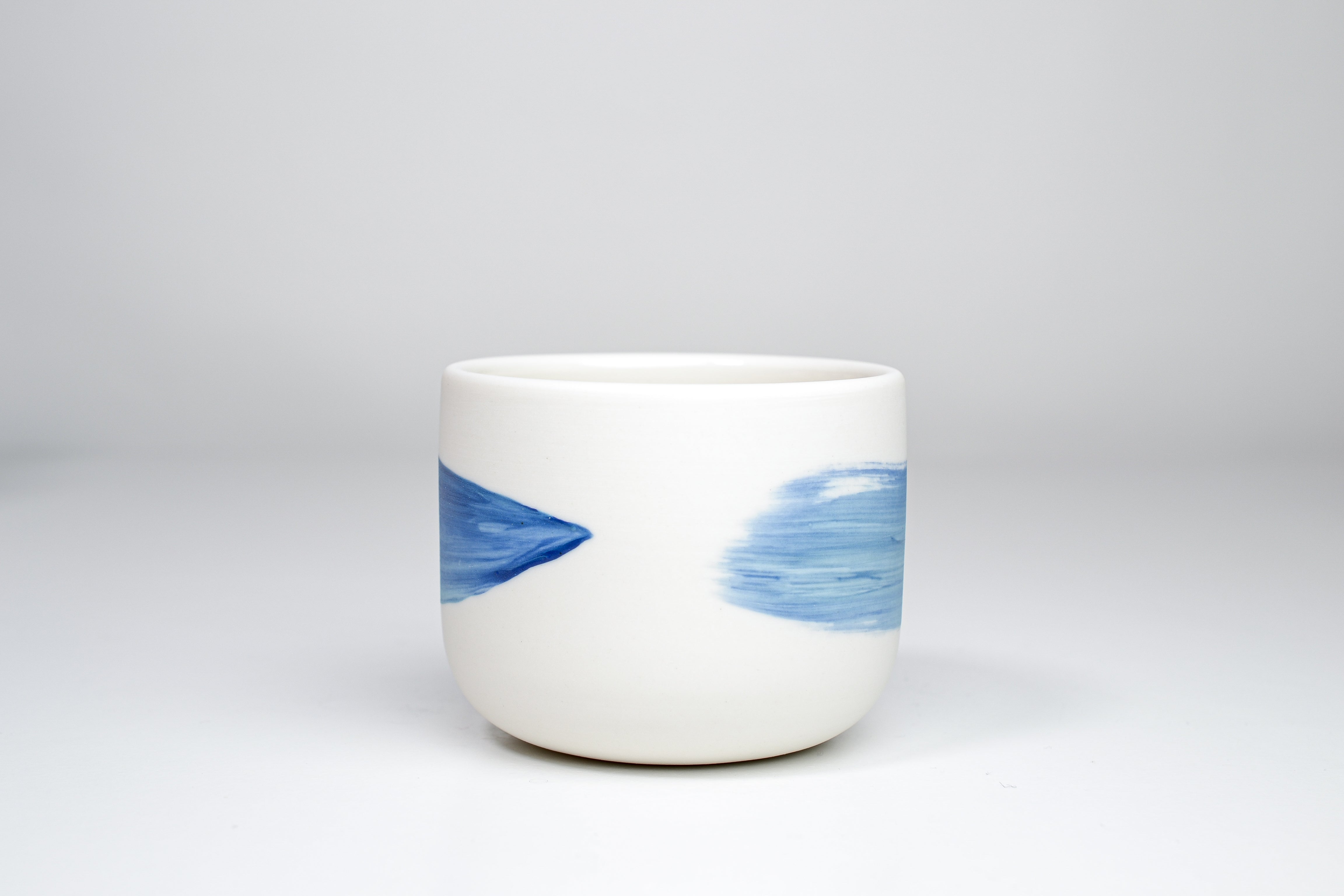 Simple cup, blue line, 200ml