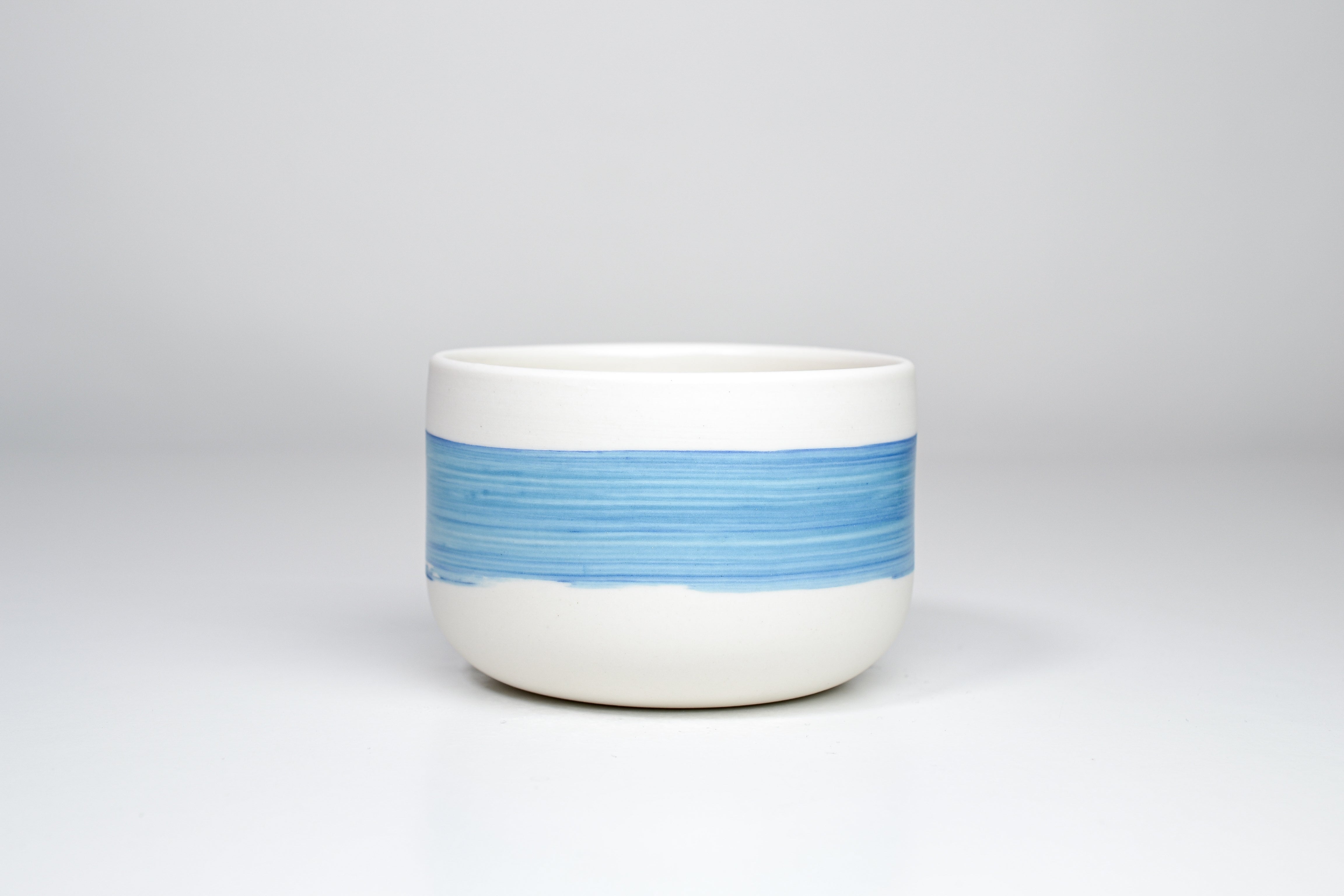 Simple cup, blue line, 300ml