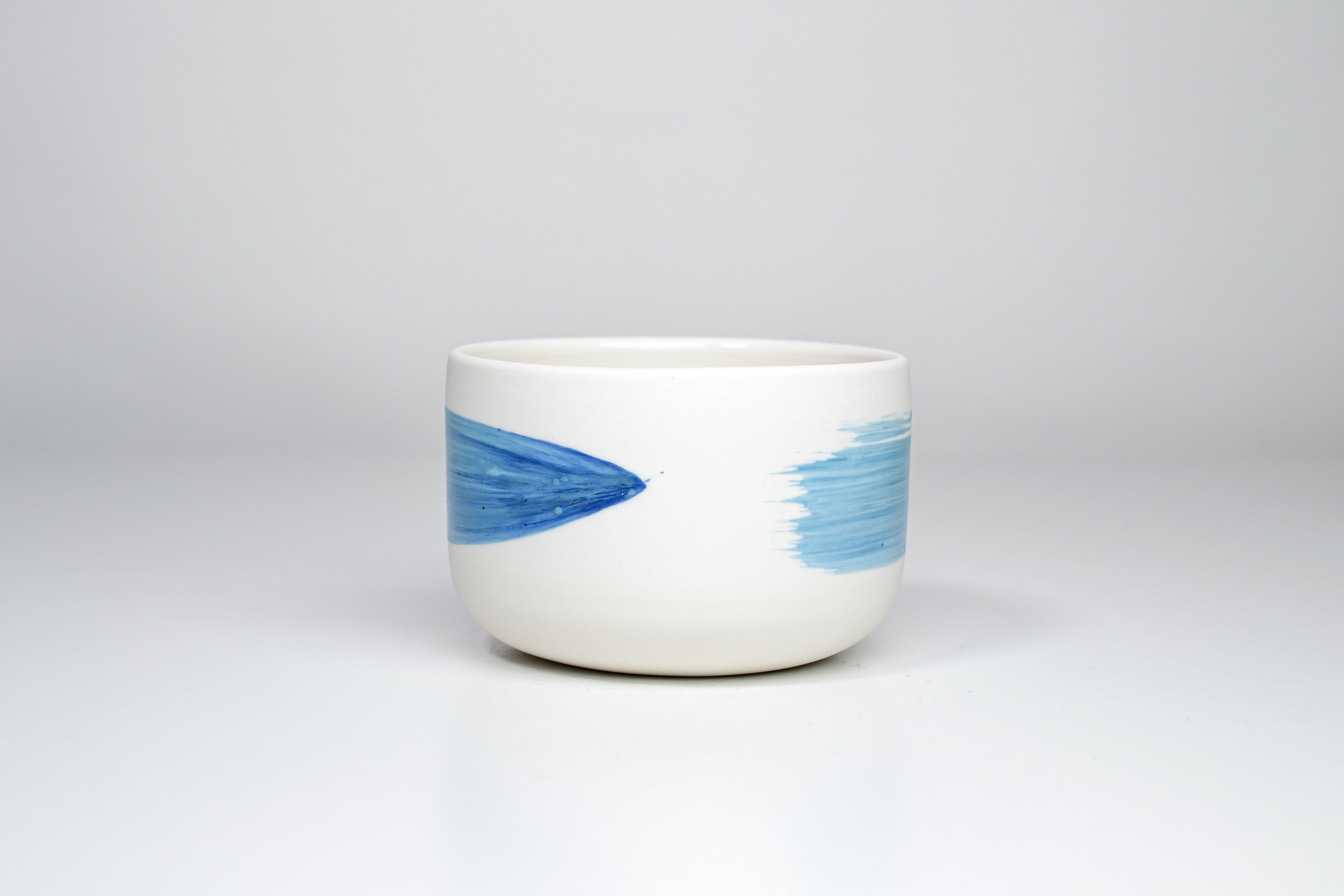 Simple cup, blue line, 300ml