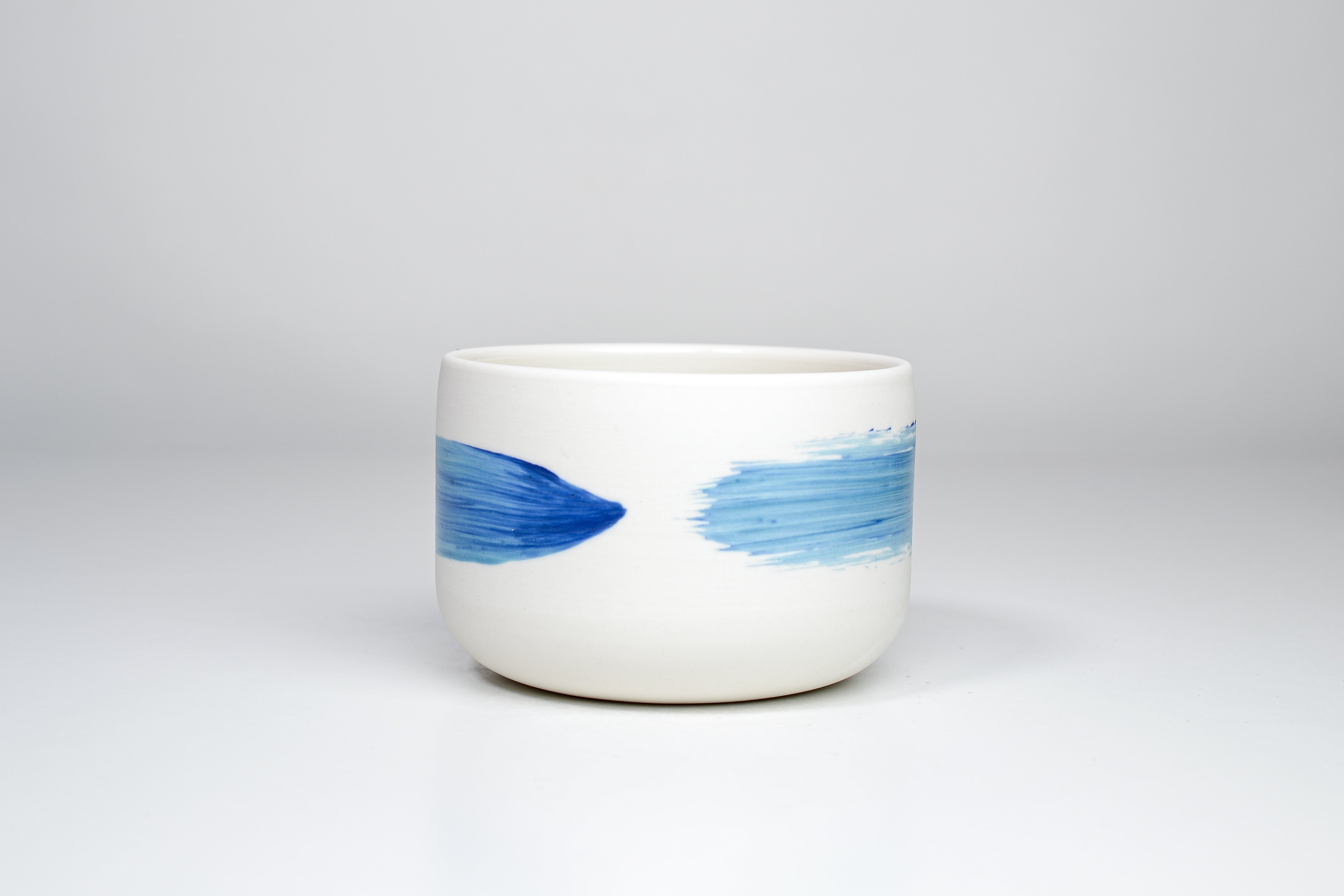 Simple cup, blue line, 300ml