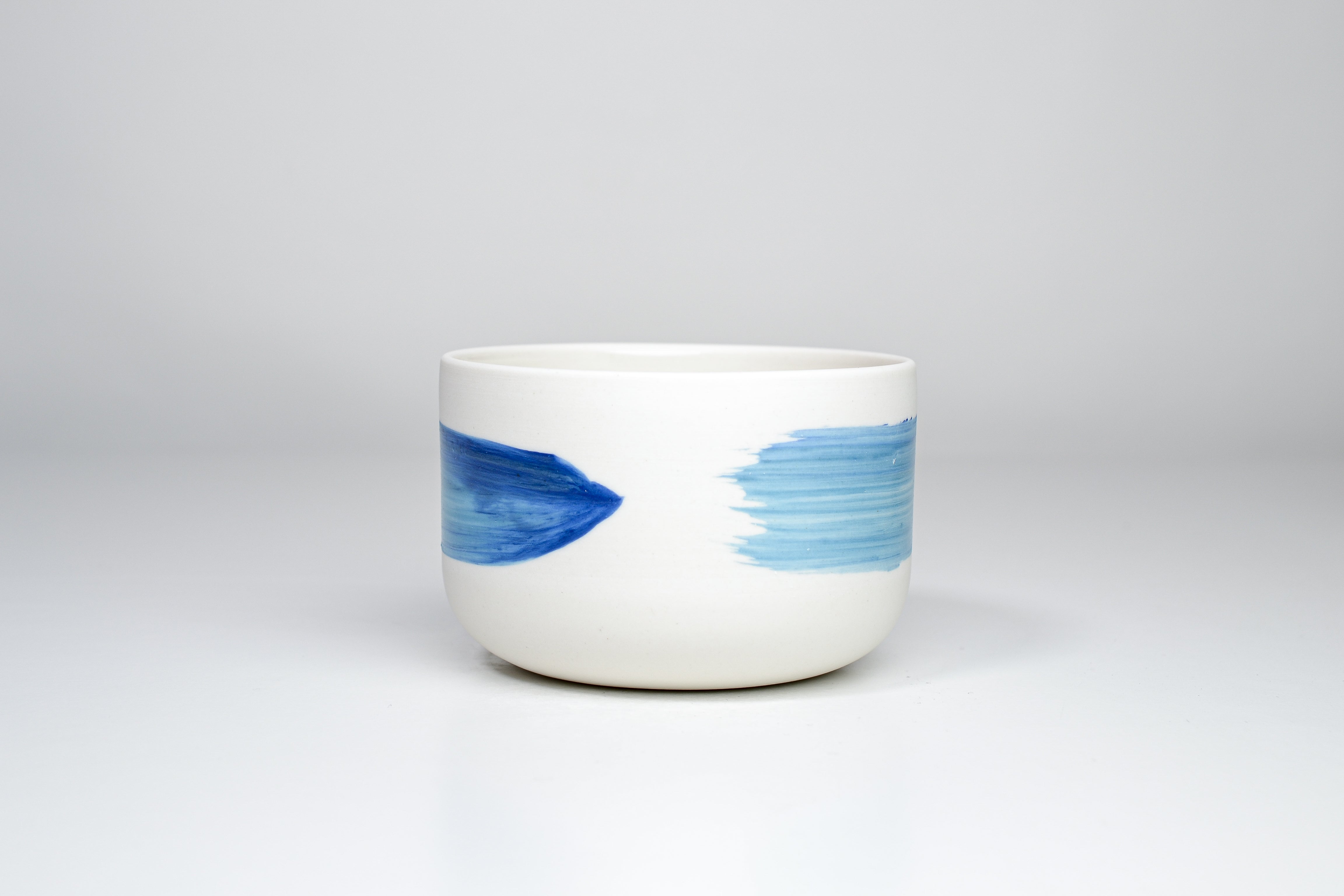 Simple cup, blue line, 300ml