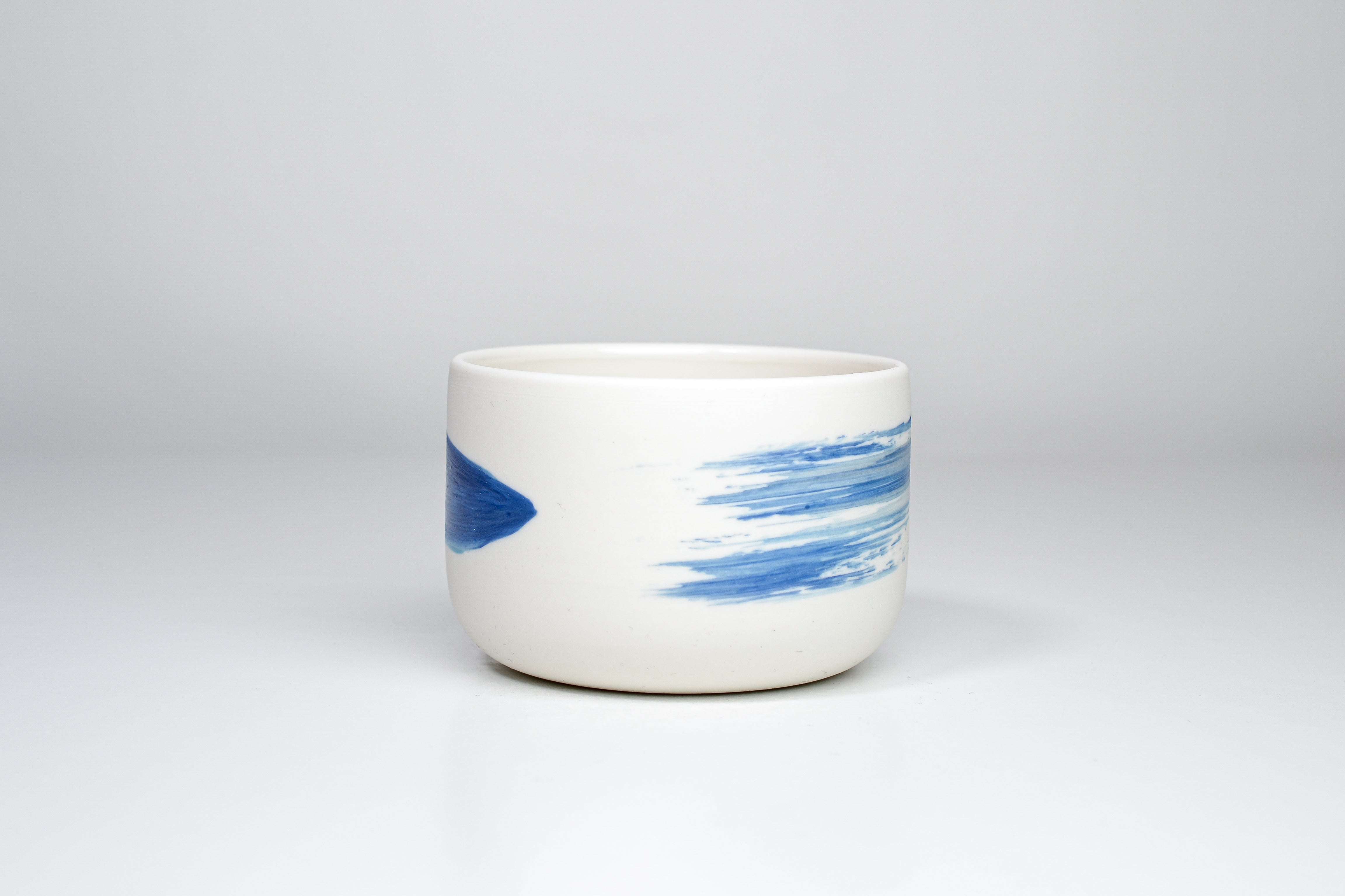 Simple cup, blue line, 300ml