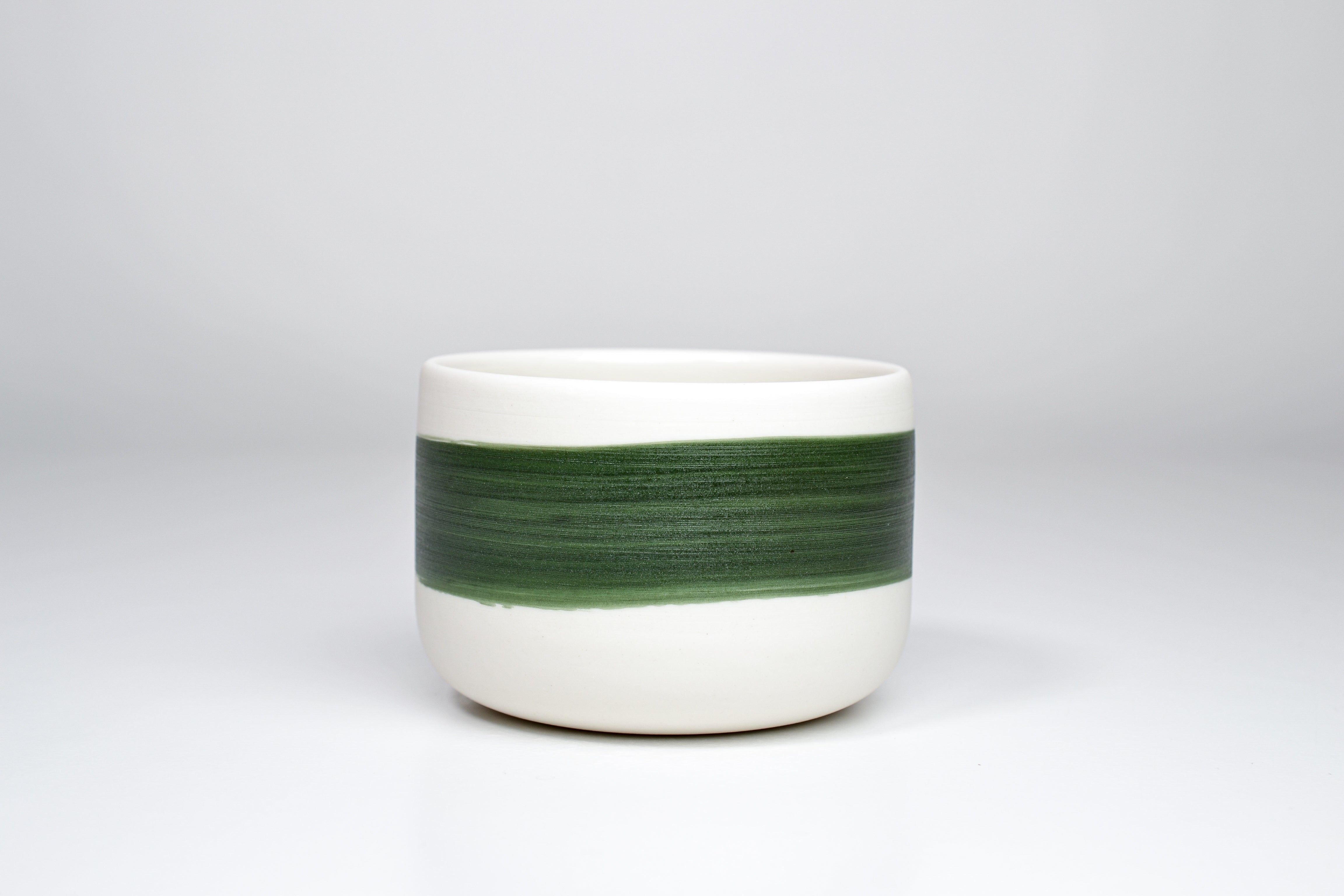 Simple cup, green line, 300ml