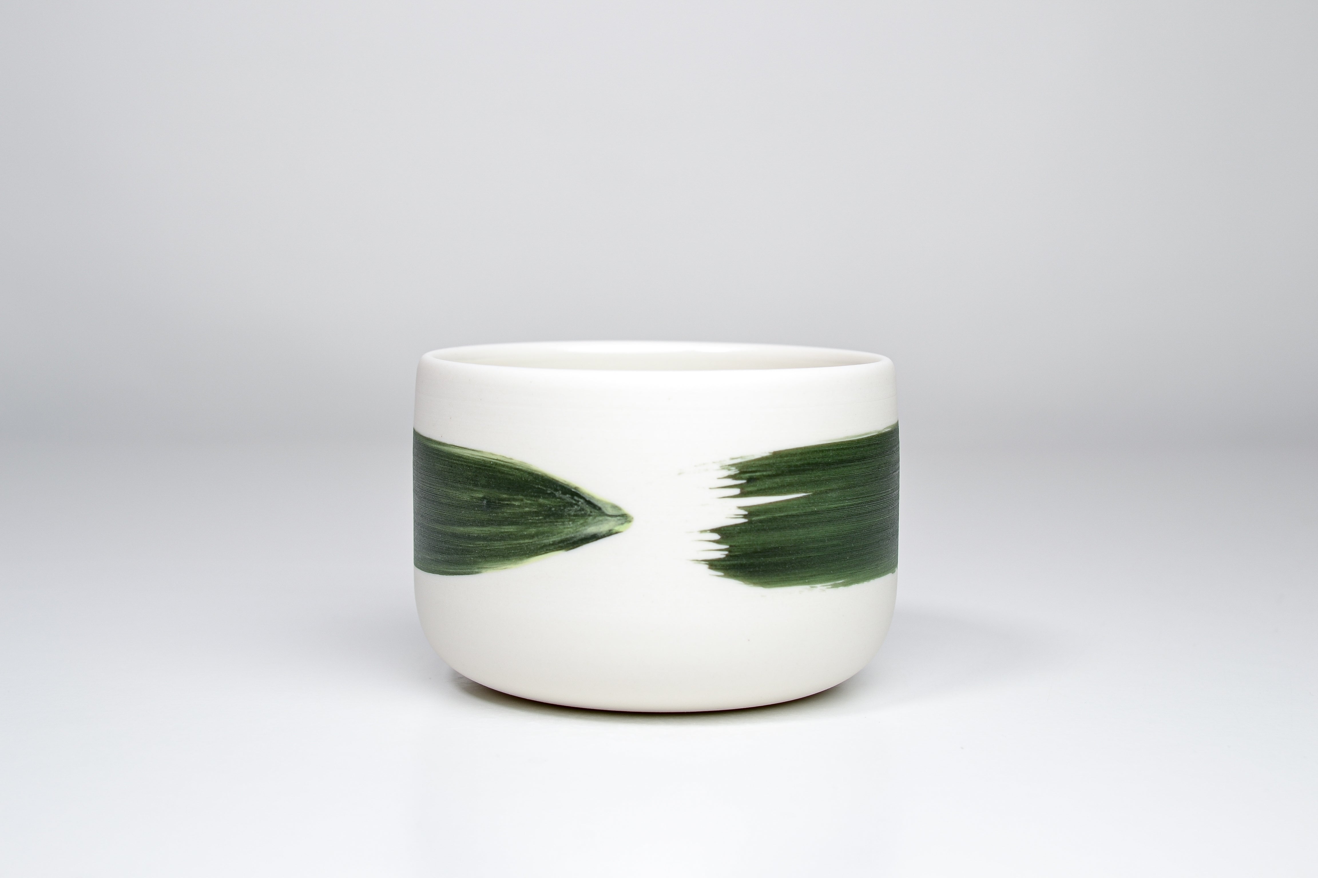 Simple cup, green line, 300ml