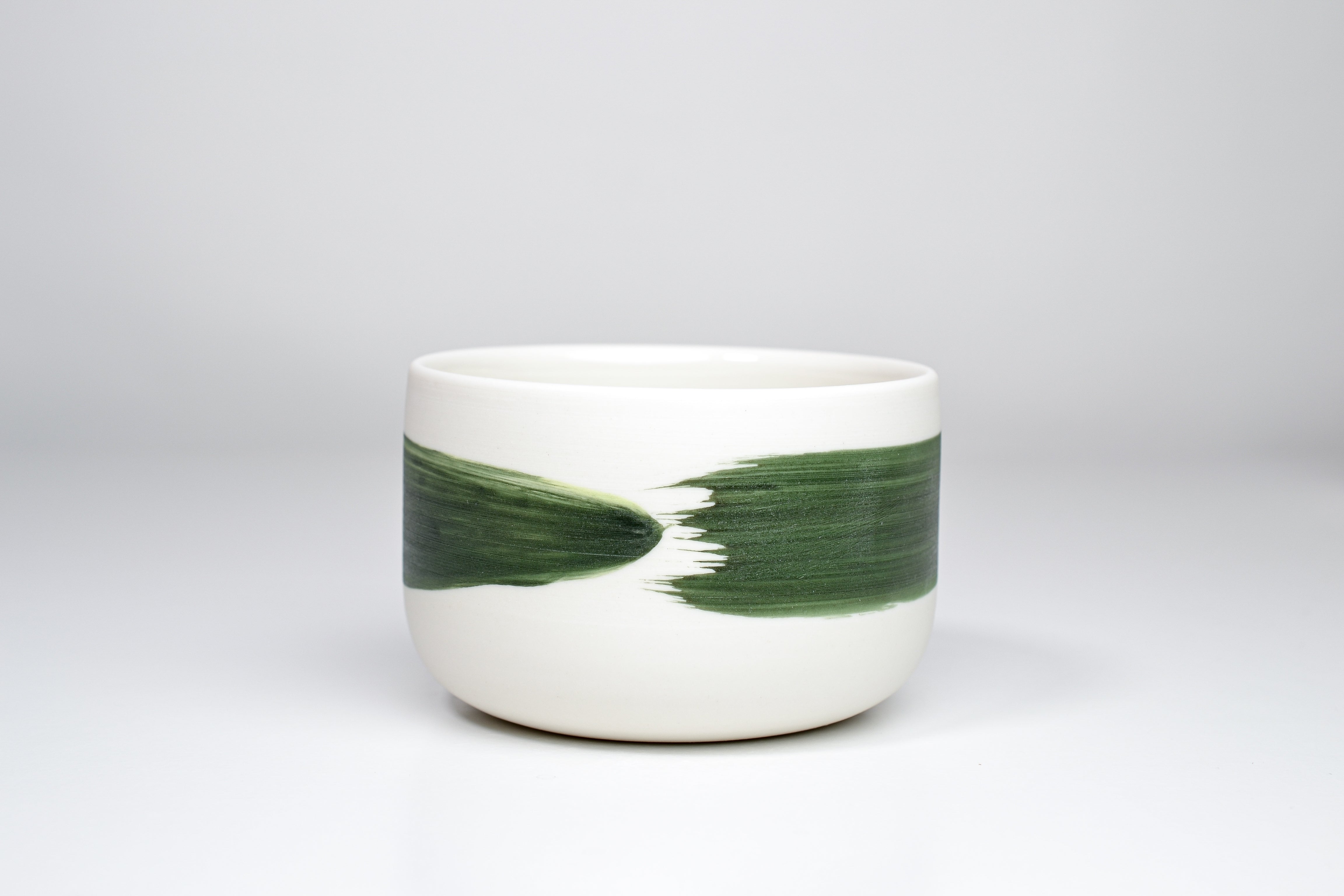 Simple cup, green line, 300ml