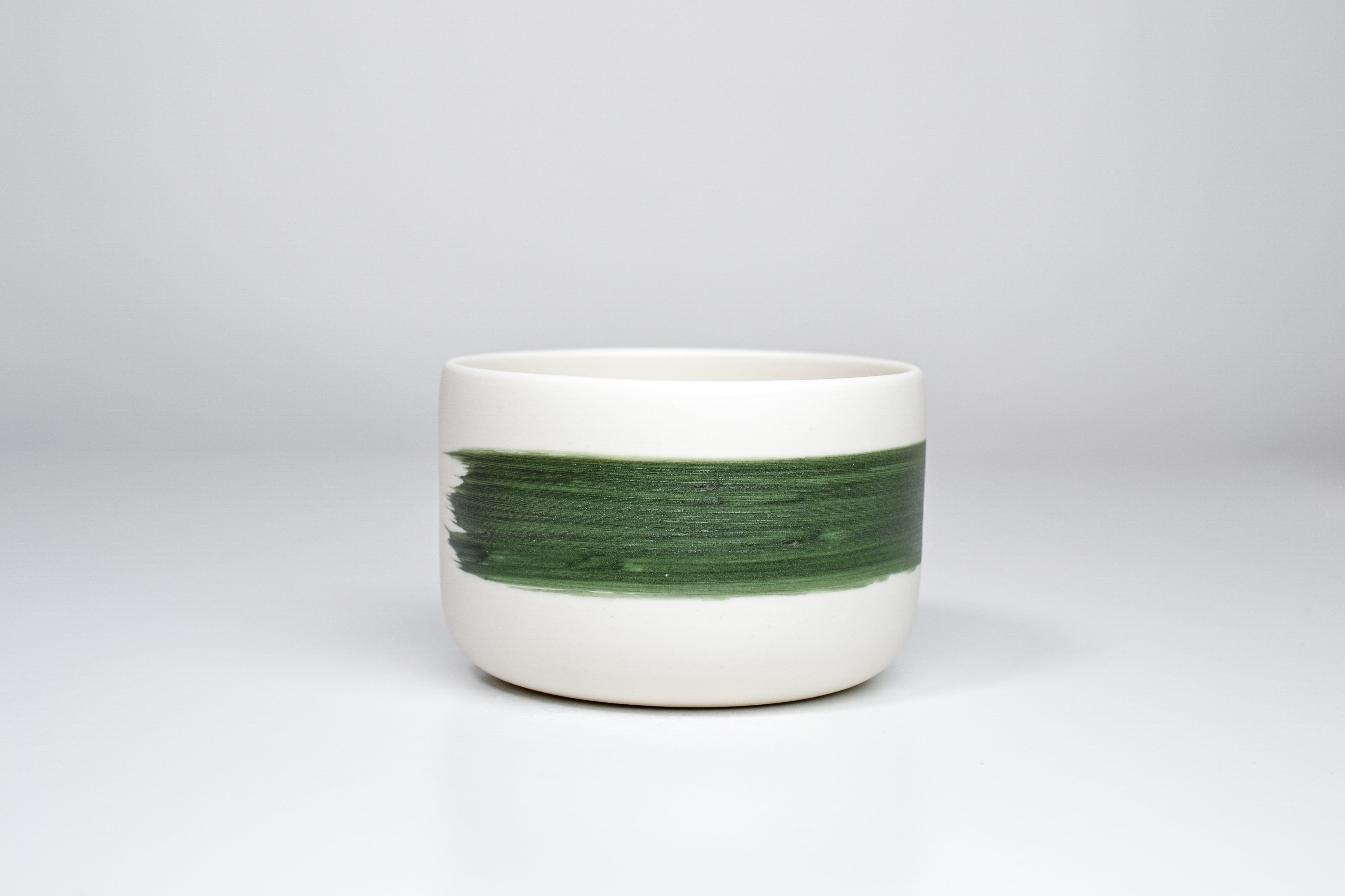 Simple cup, green line, 300ml