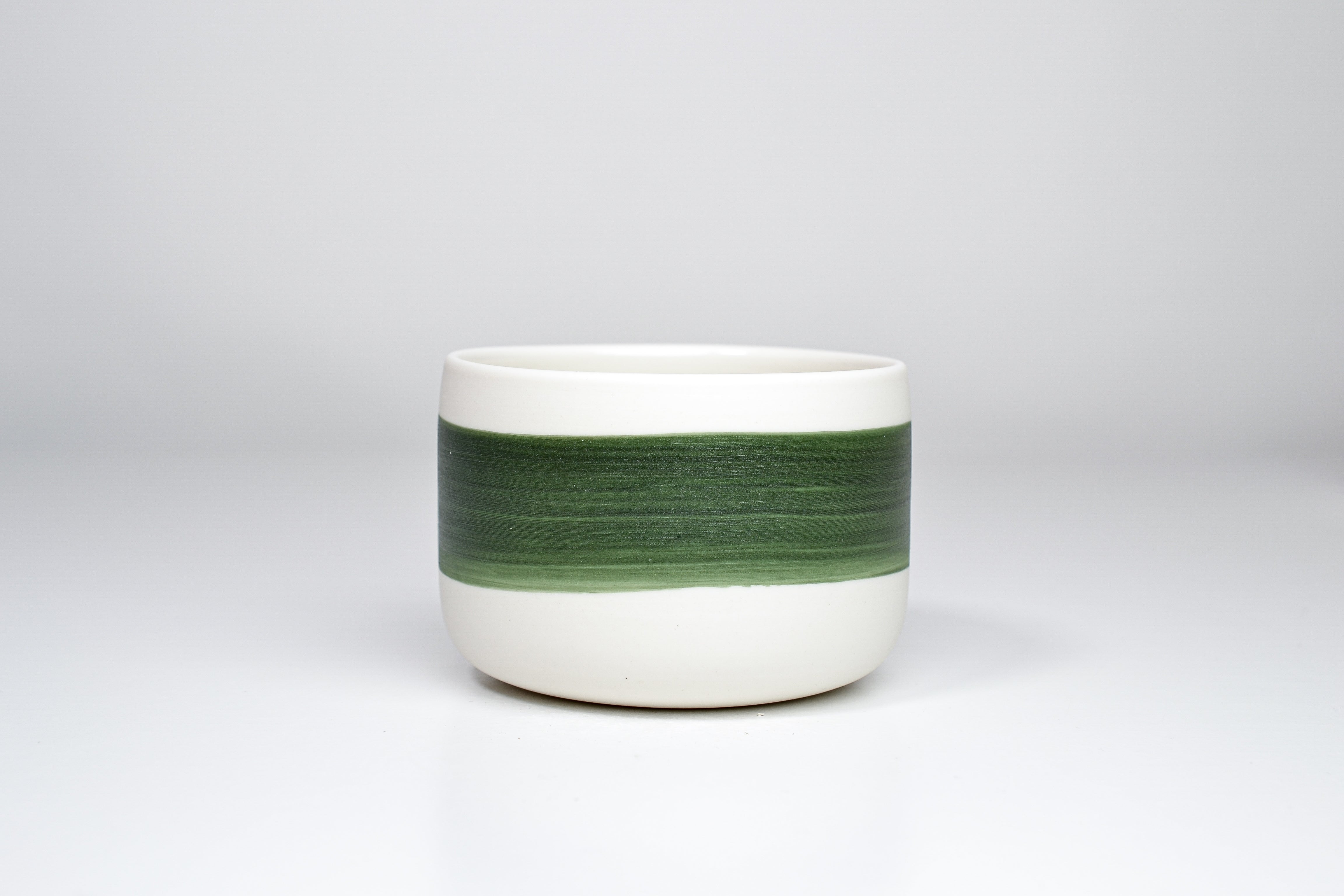 Simple cup, green line, 300ml