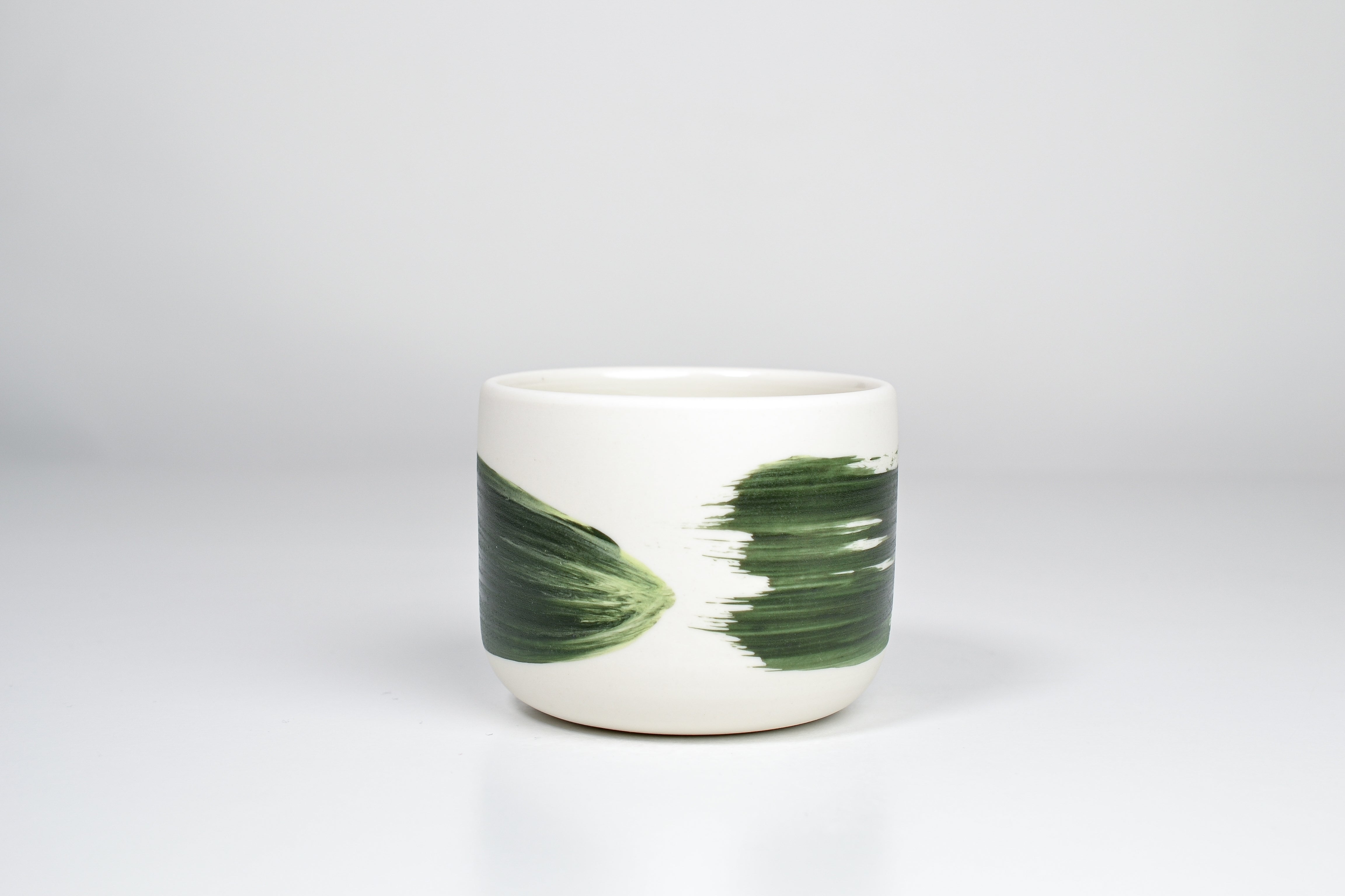 Simple cup, green line, 200ml