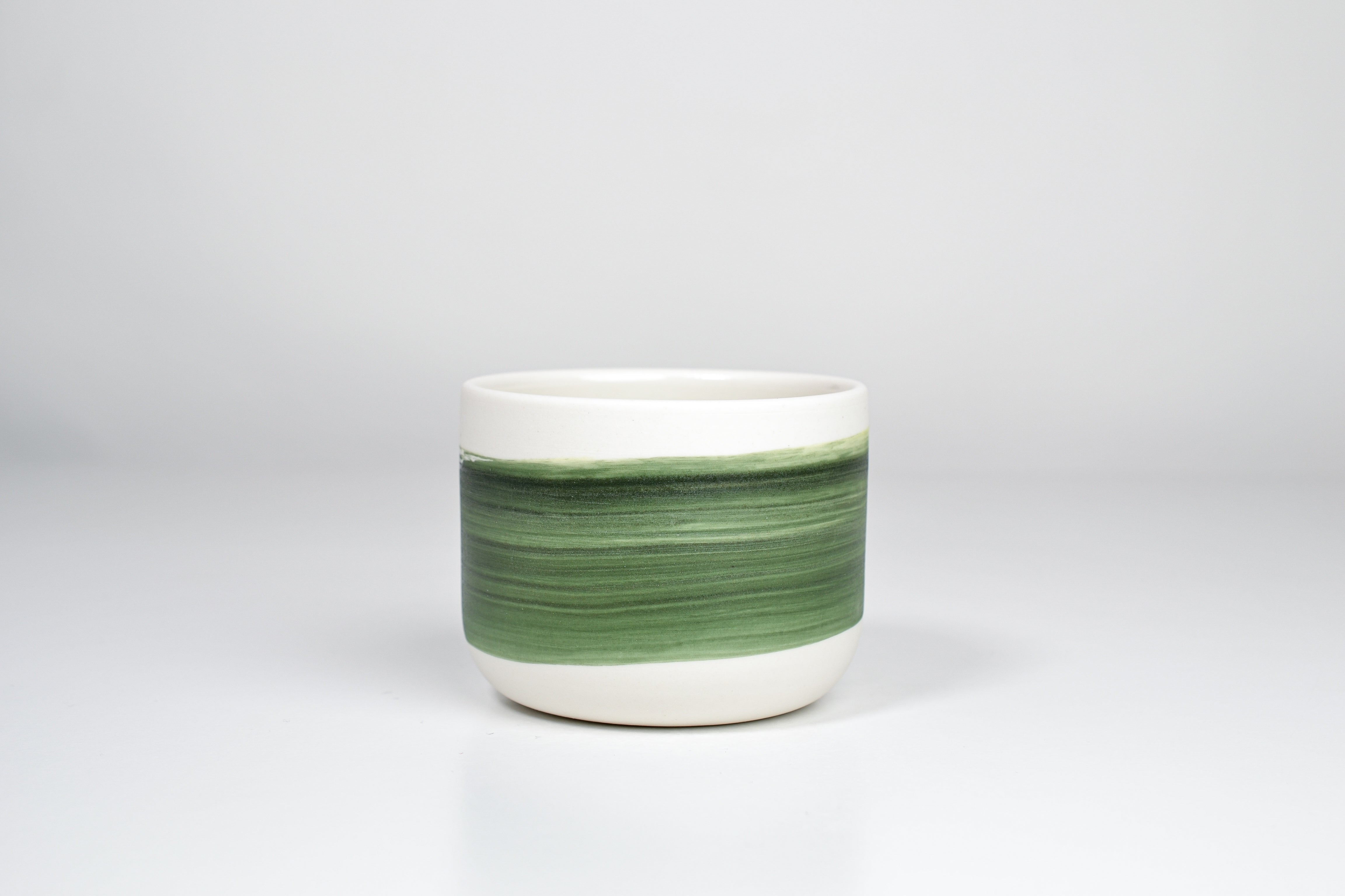 Simple cup, green line, 200ml