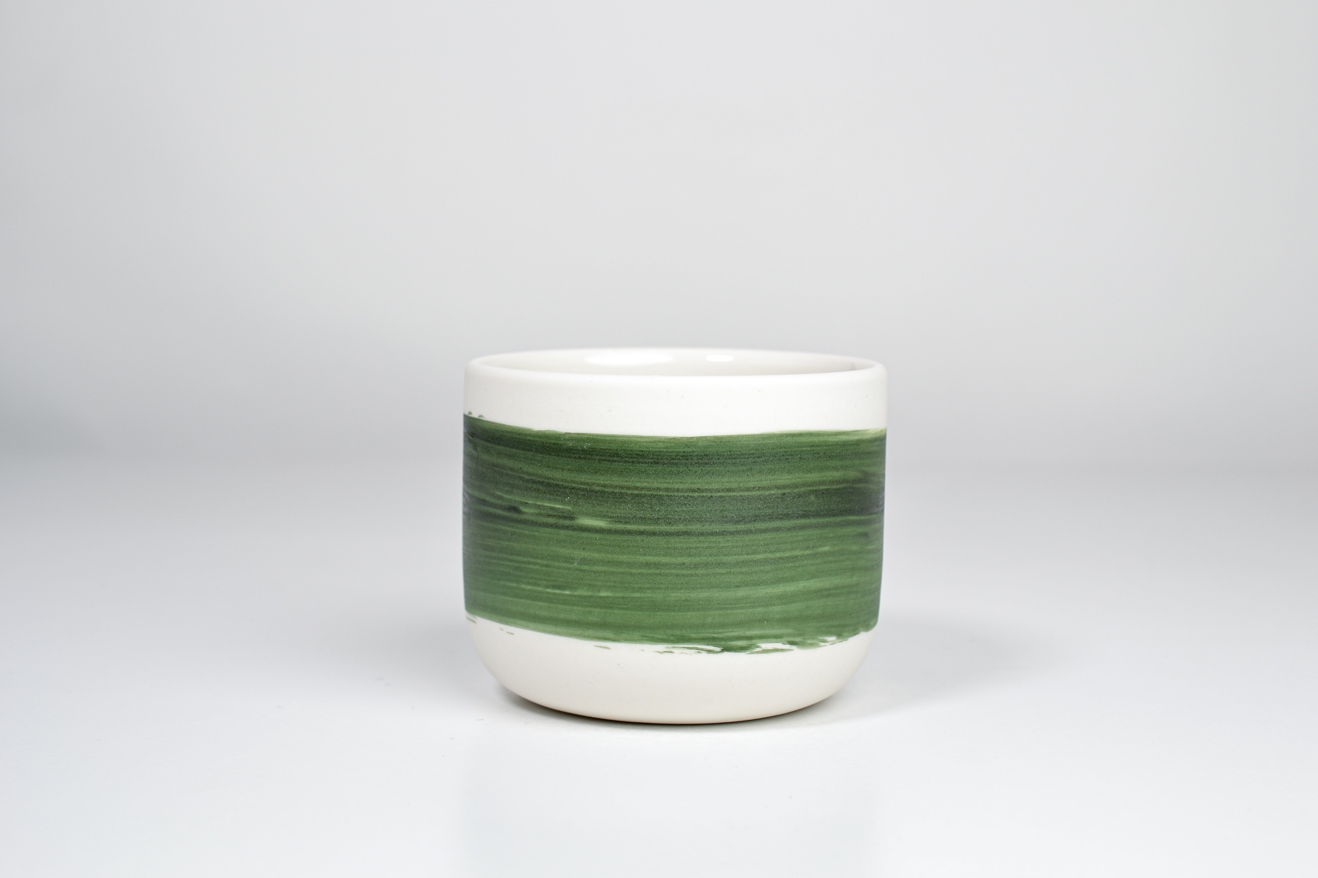 Simple cup, green line, 200ml