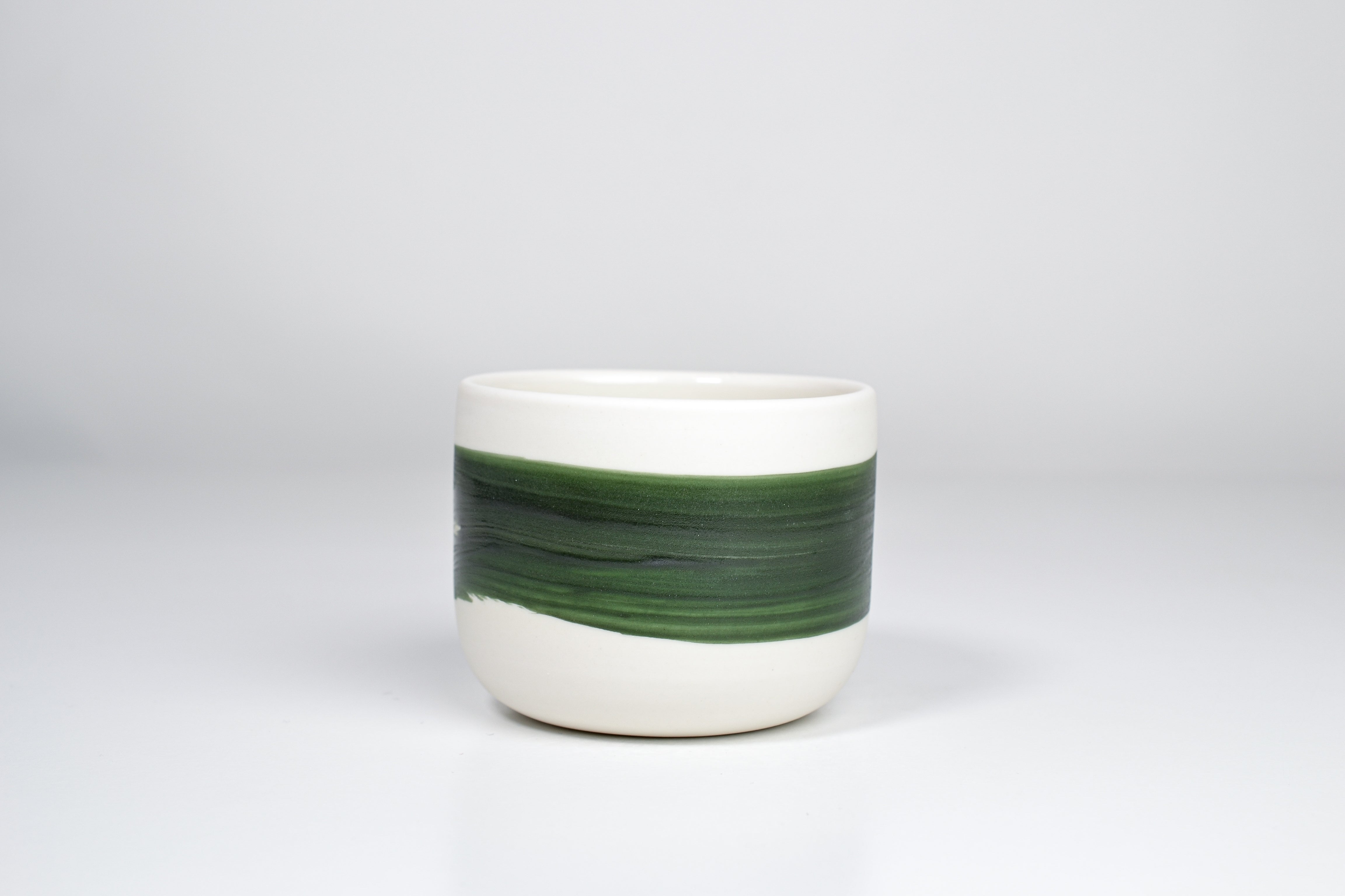 Simple cup, green line, 200ml