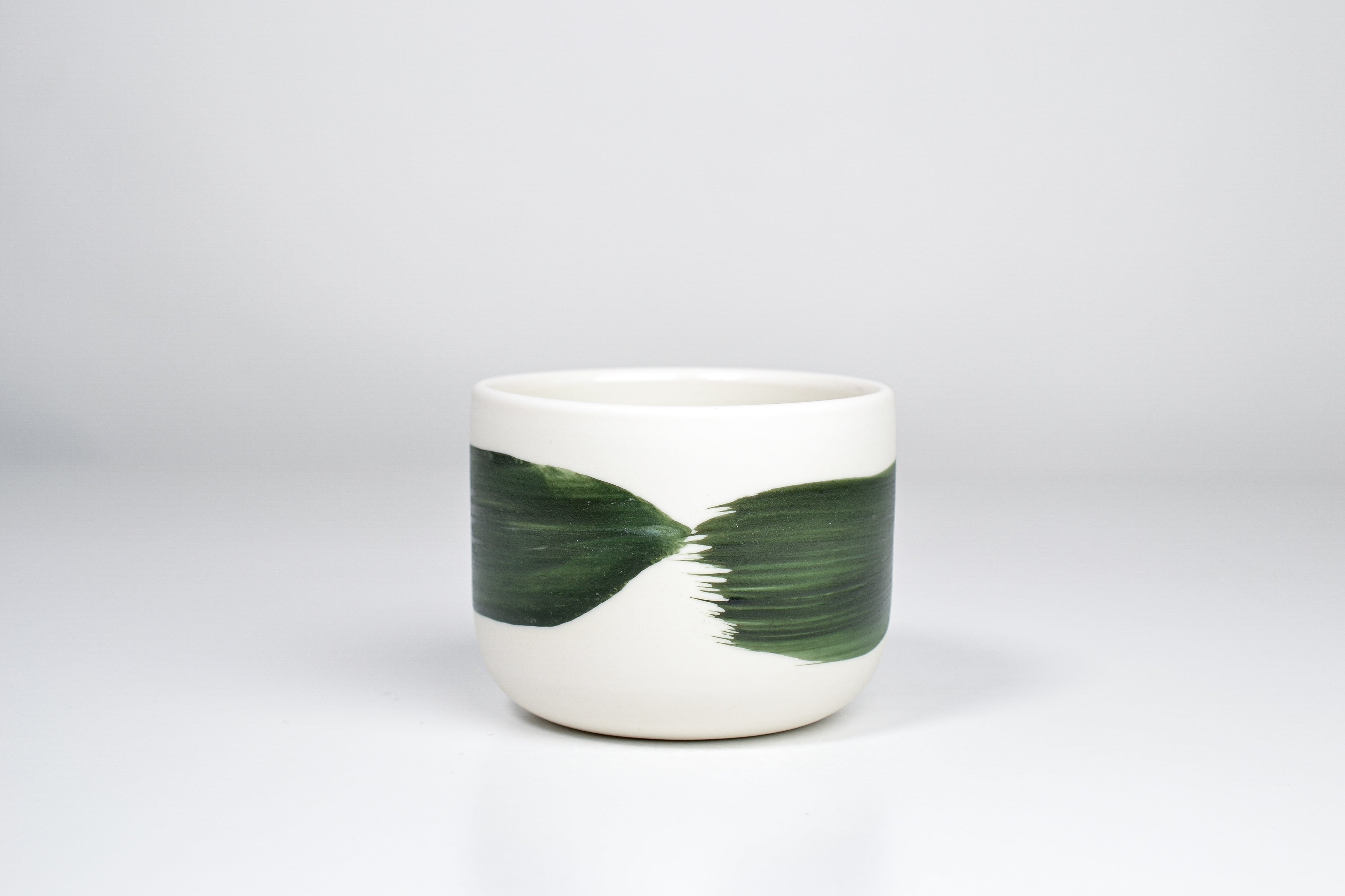 Simple cup, green line, 200ml