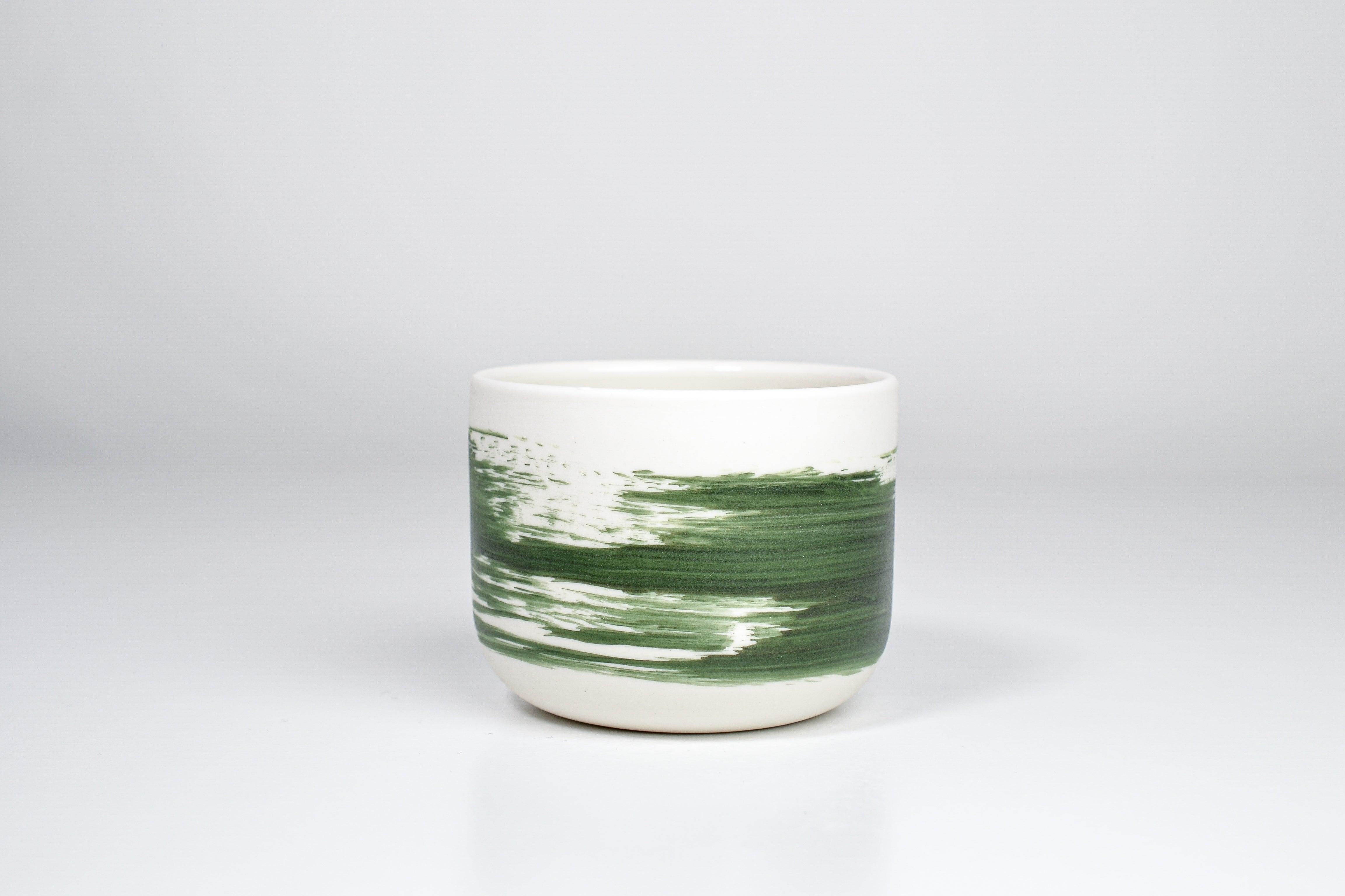 Simple cup, green line, 200ml