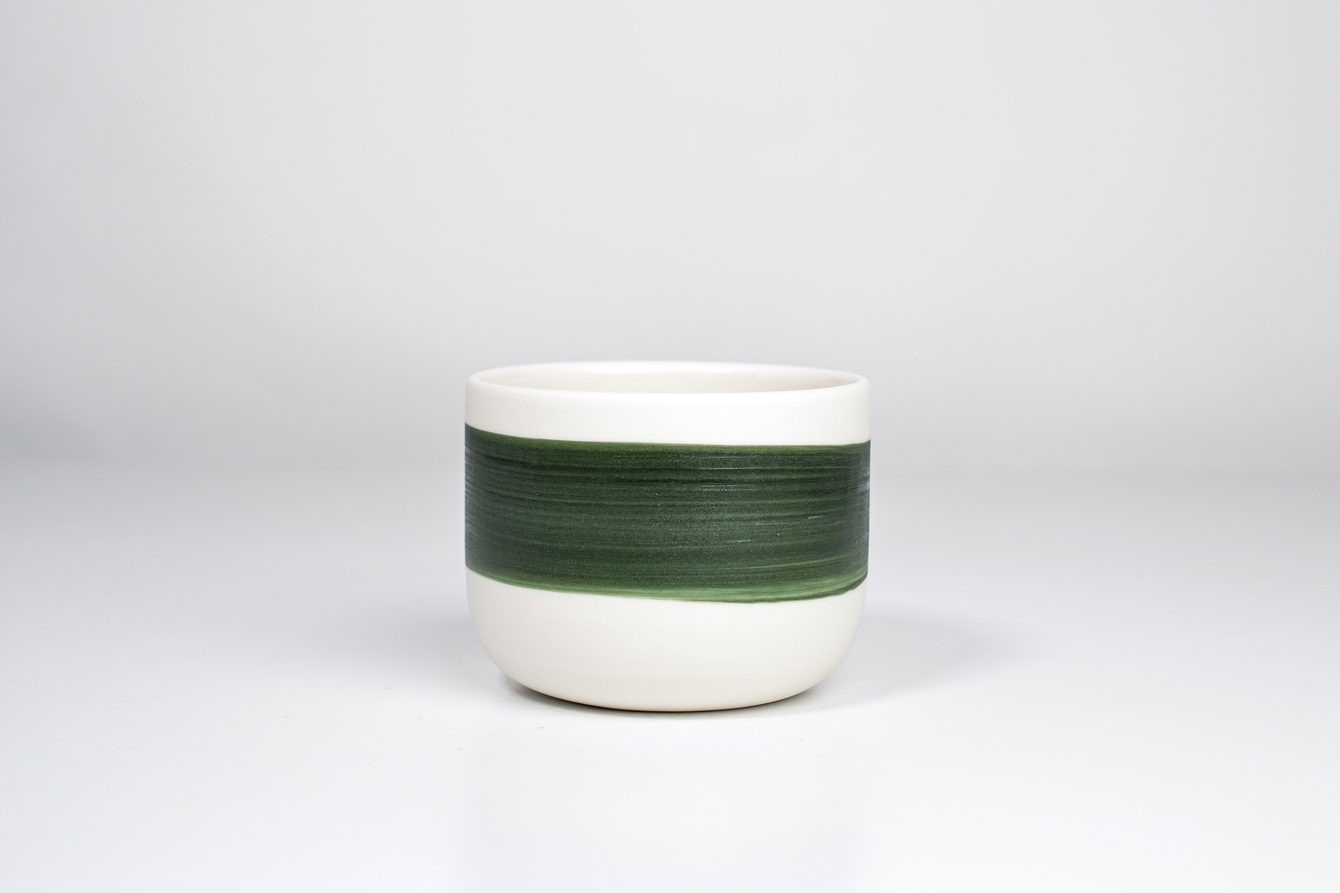 Simple cup, green line, 200ml