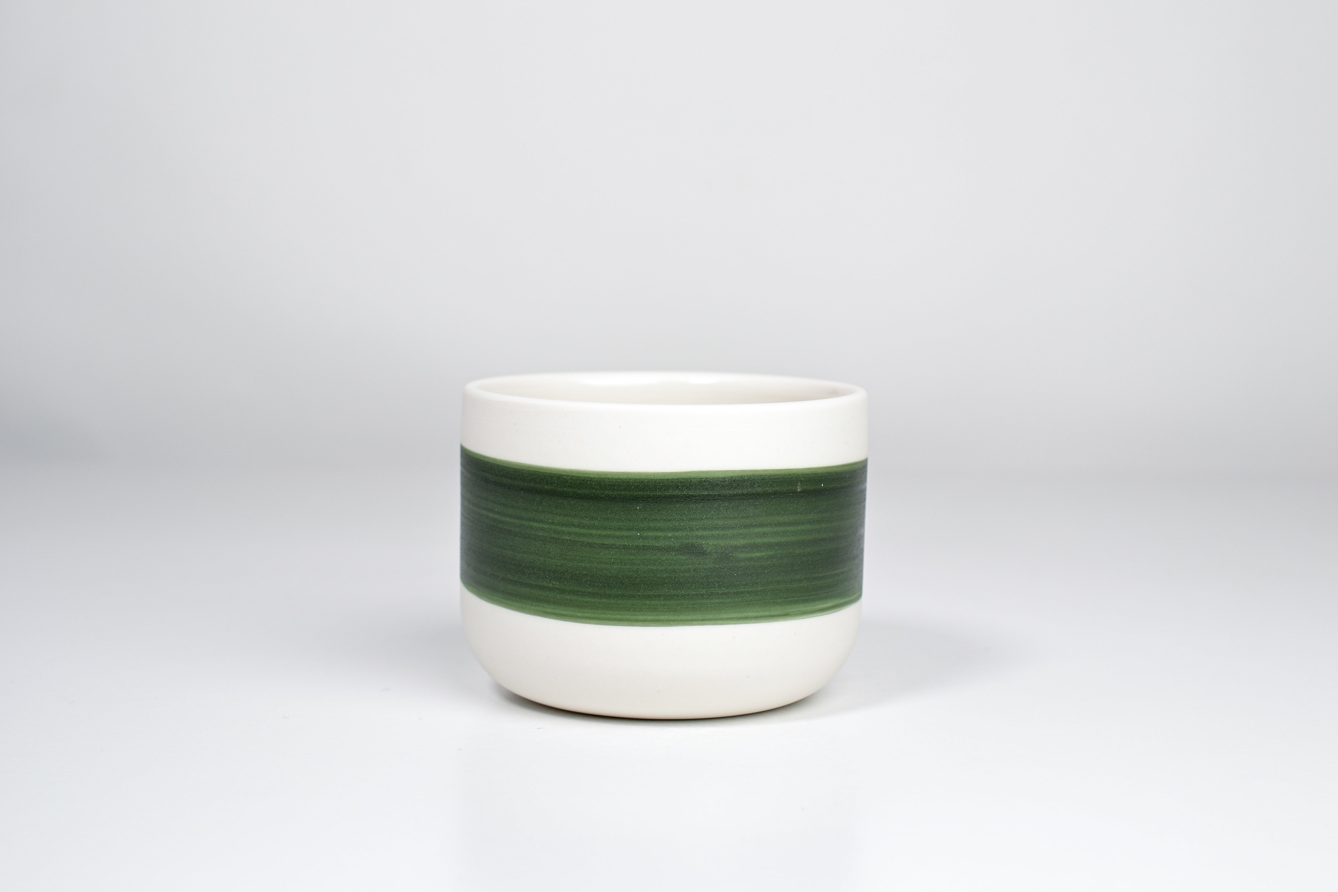 Simple cup, green line, 200ml