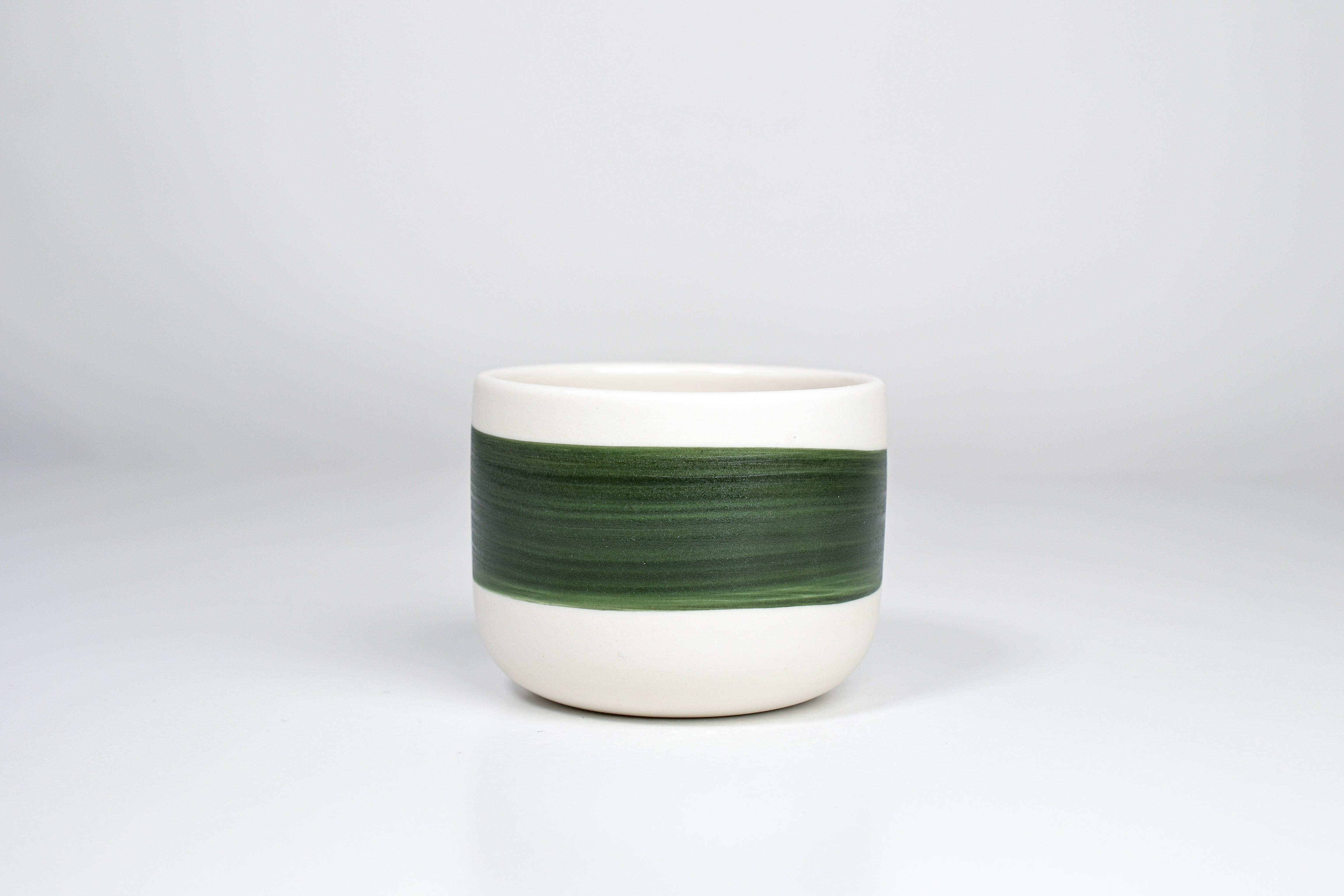 Simple cup, green line, 200ml