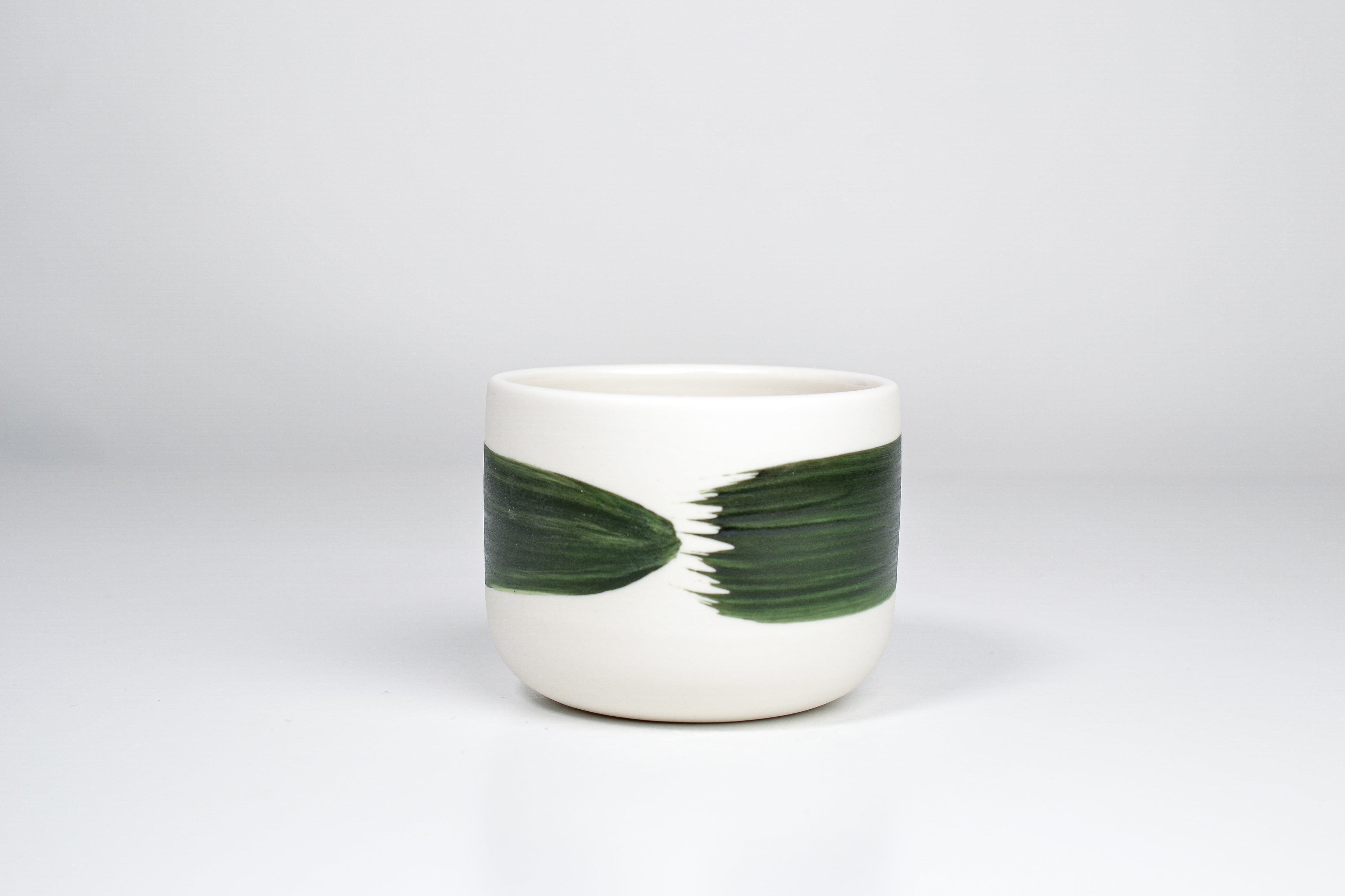 Simple cup, green line, 200ml