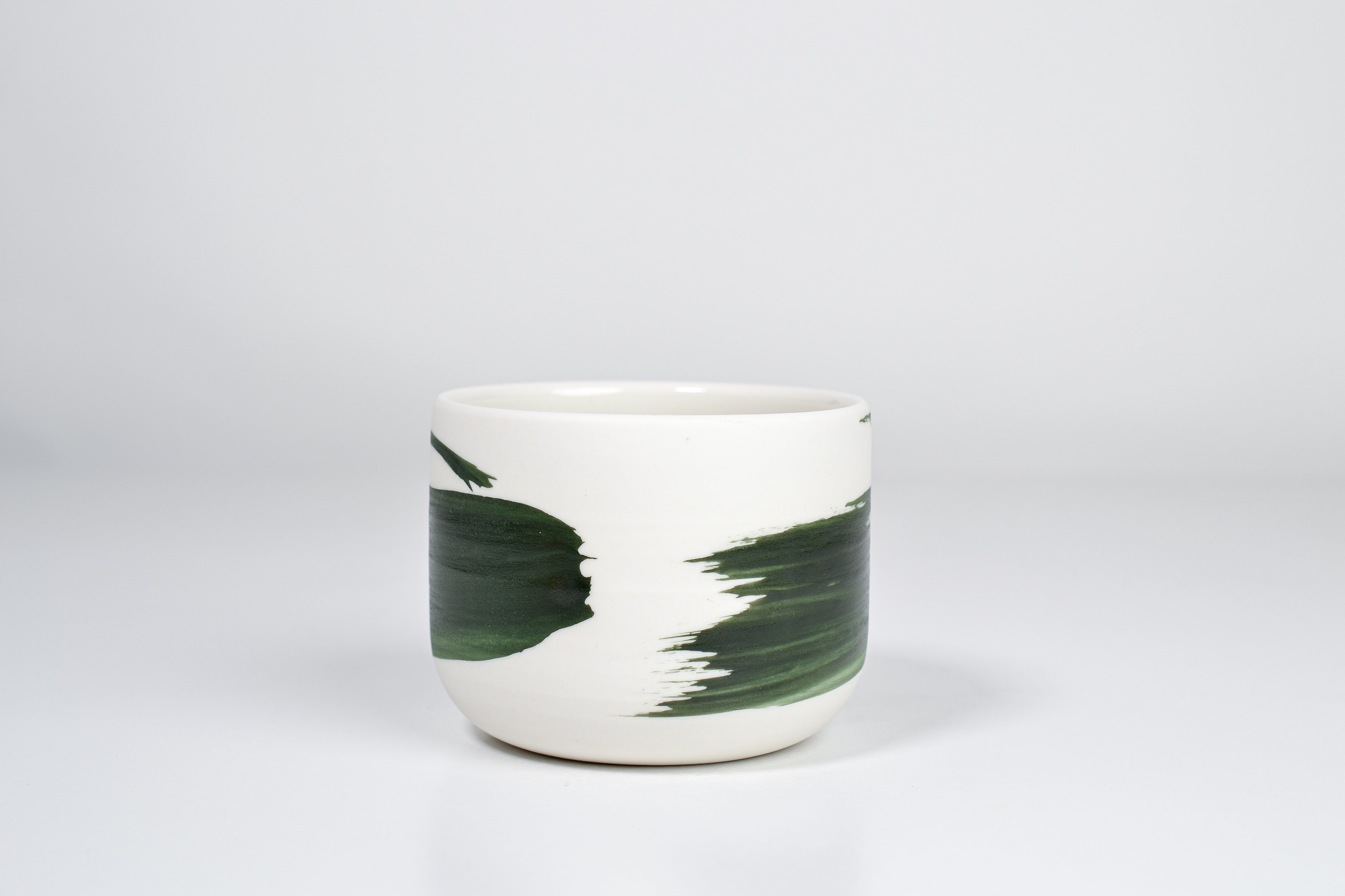 Simple cup, green line, 200ml