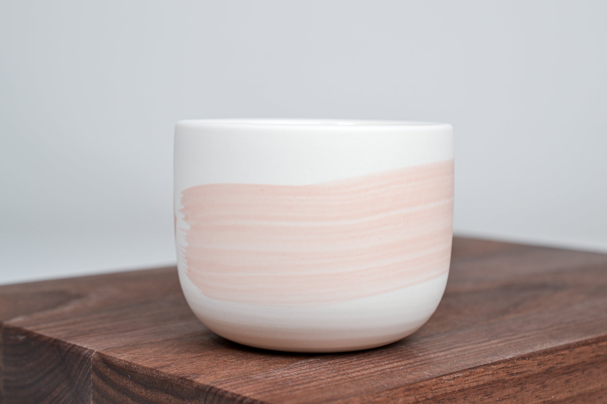 Pale pink line - Simple cup for coffee - 200ml