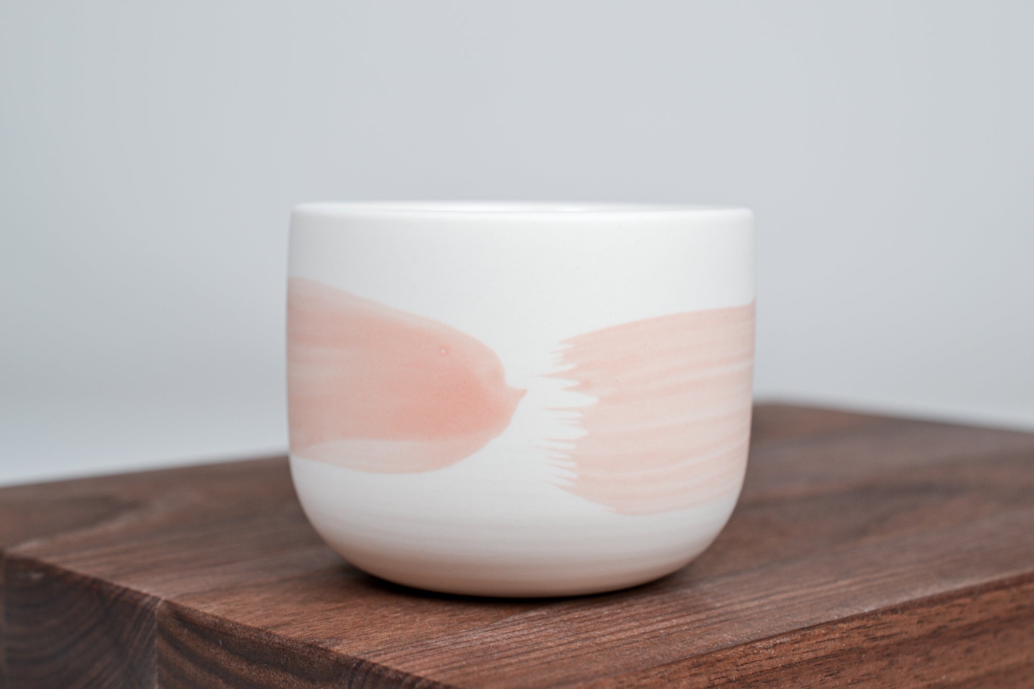 Pale pink line - Simple cup for coffee - 200ml