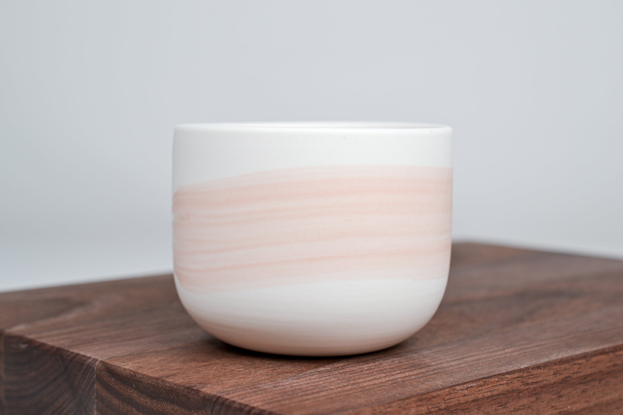 Pale pink line - Simple cup for coffee - 200ml