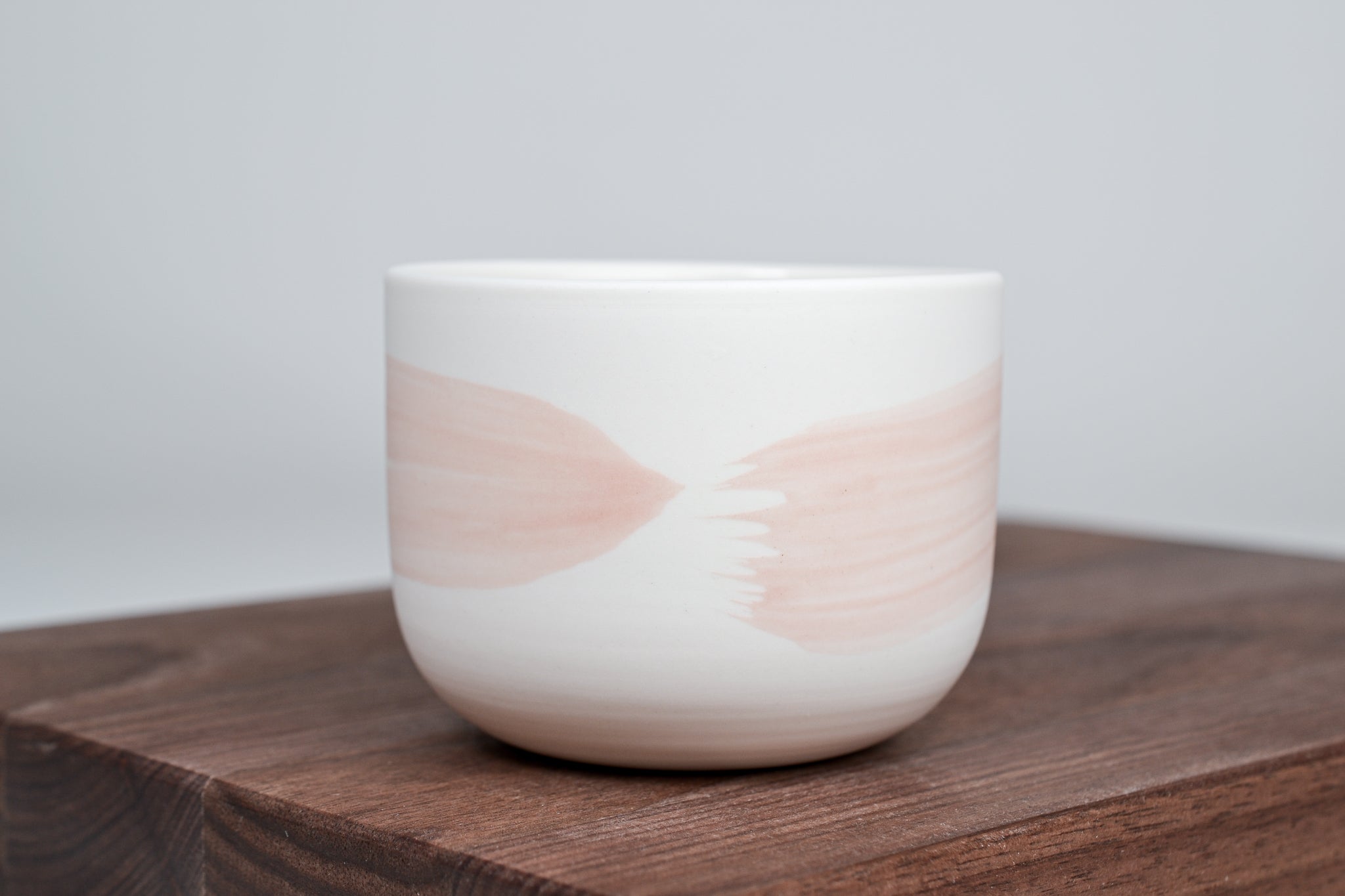 Pale pink line - Simple cup for coffee - 200ml