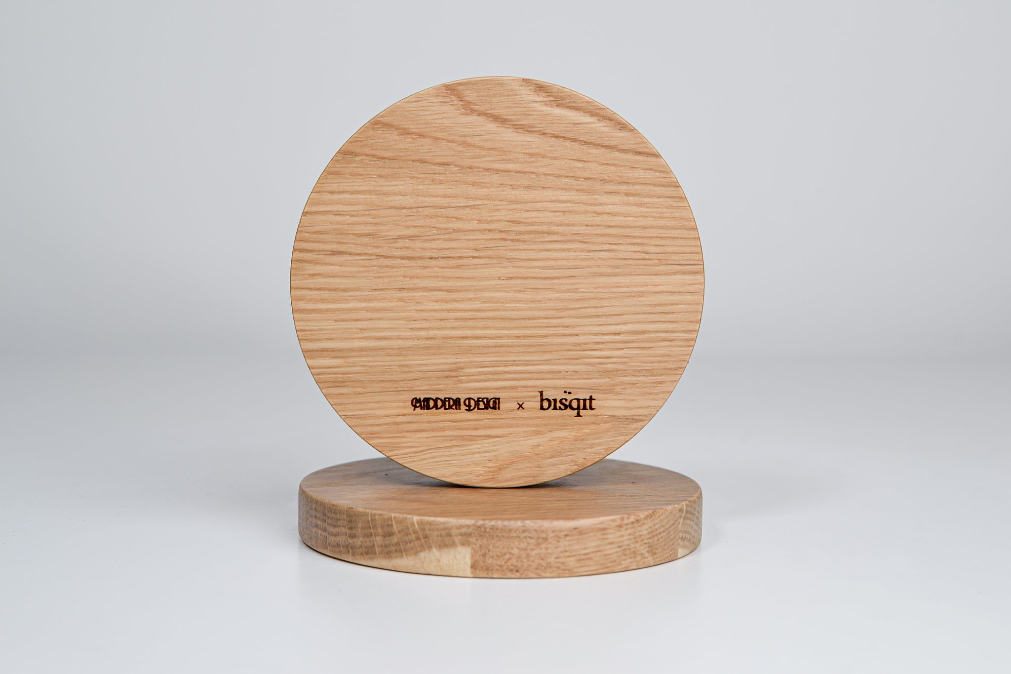 Solid oak coaster